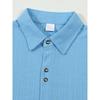 Mens Casual Loose Jacquard Striped Short Sleeve Button Down Shirt