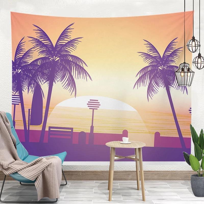 Sunset Beach Landscape Pattern Tapestry Fashion Home Decor Bedroom Living Room Tapestry