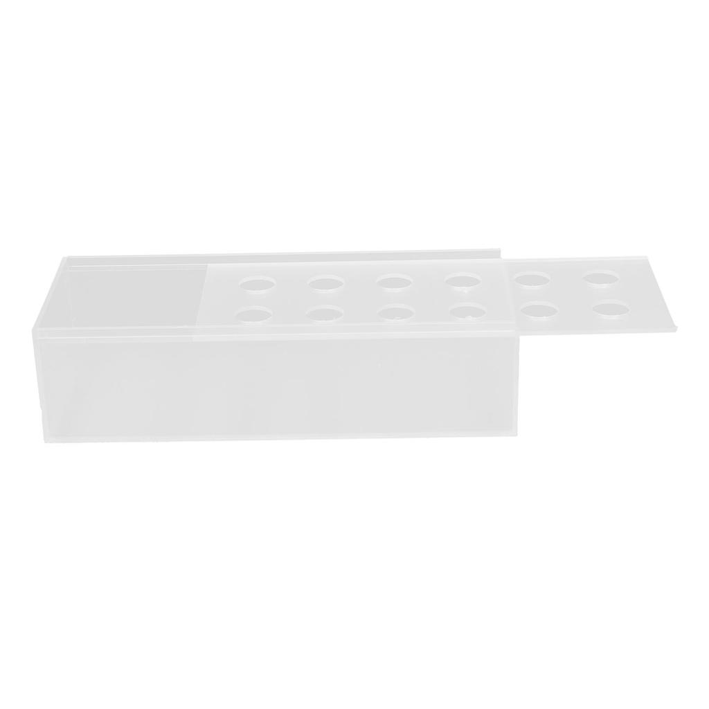 12 Holes Rectangular Flowers Vase With LED Light Clear Acrylic Modern Vases Long Floral Centerpiece