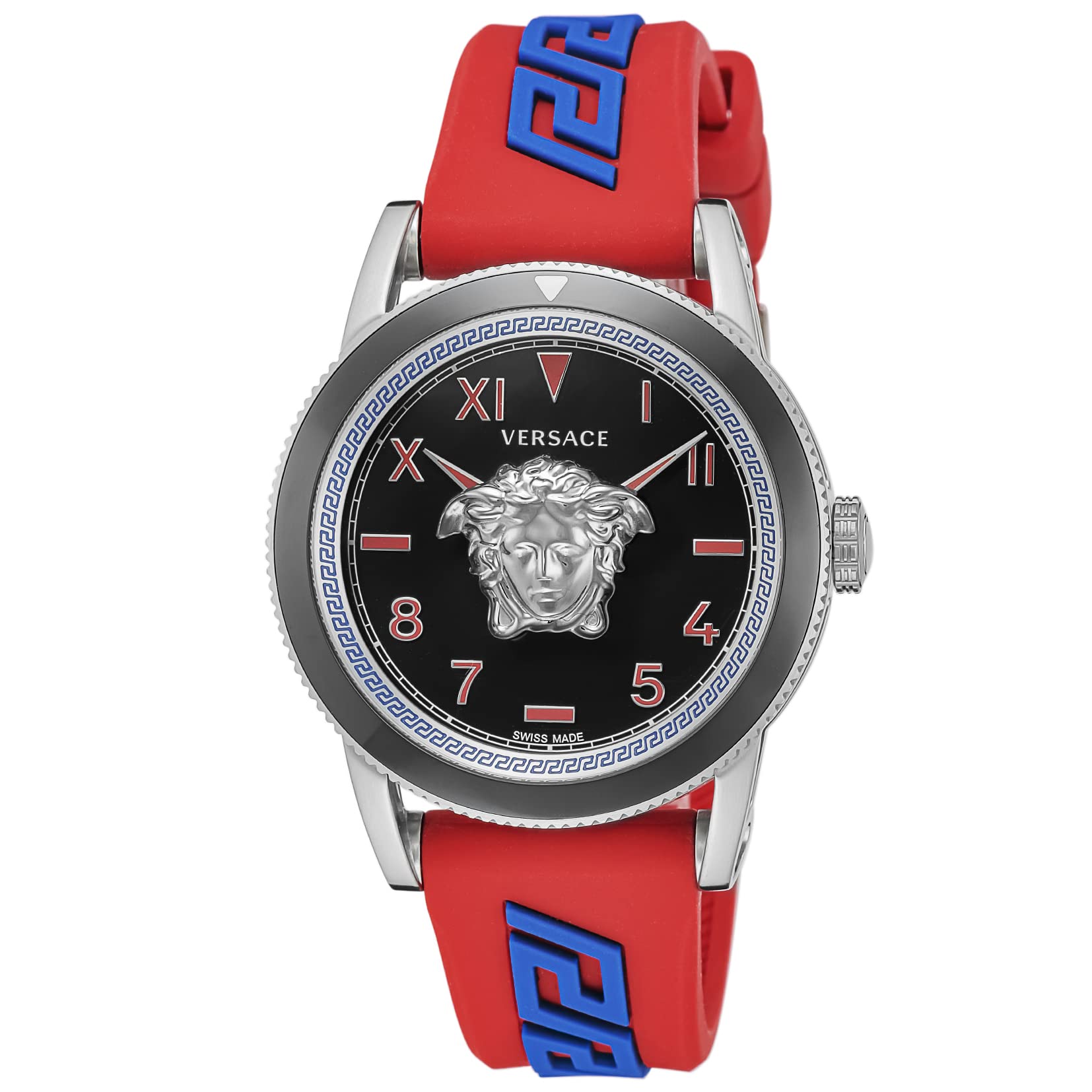 

Watch Palazzo Black Dial Stainless Steel Sapphire Glass Quartz 43MM Swiss Watch VE2V00622 Orange [Versace] V-PALAZZO Men s [Item] чорний