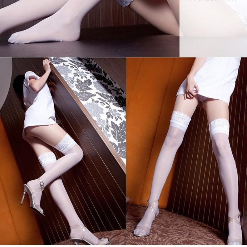 Sex Stockings Women's Sex Underwear Uniform Pure Desire Transparent Lace Stockings Over Knee Thigh Socks