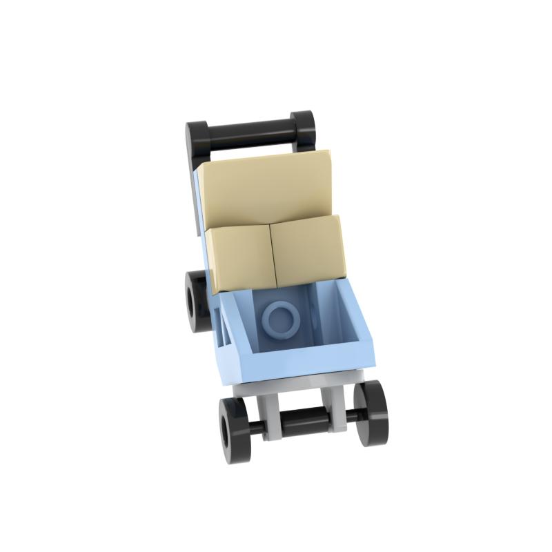 Bambini Neonato Carrellino Carino Blocchi da Costruzione Neonato Giocattoli MOC Collezione Bambini Regalo Ragazzo Ragazza Città 25128 24581 100662 18855 37822