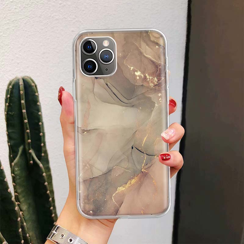 Granite Marble For iPhone 17 Air 16 15 14 Plus 13 Mini 12 11 Pro Max Phone Case 16E 7 Print 8 SE Fundas Cover Soft Coque 16 15 1