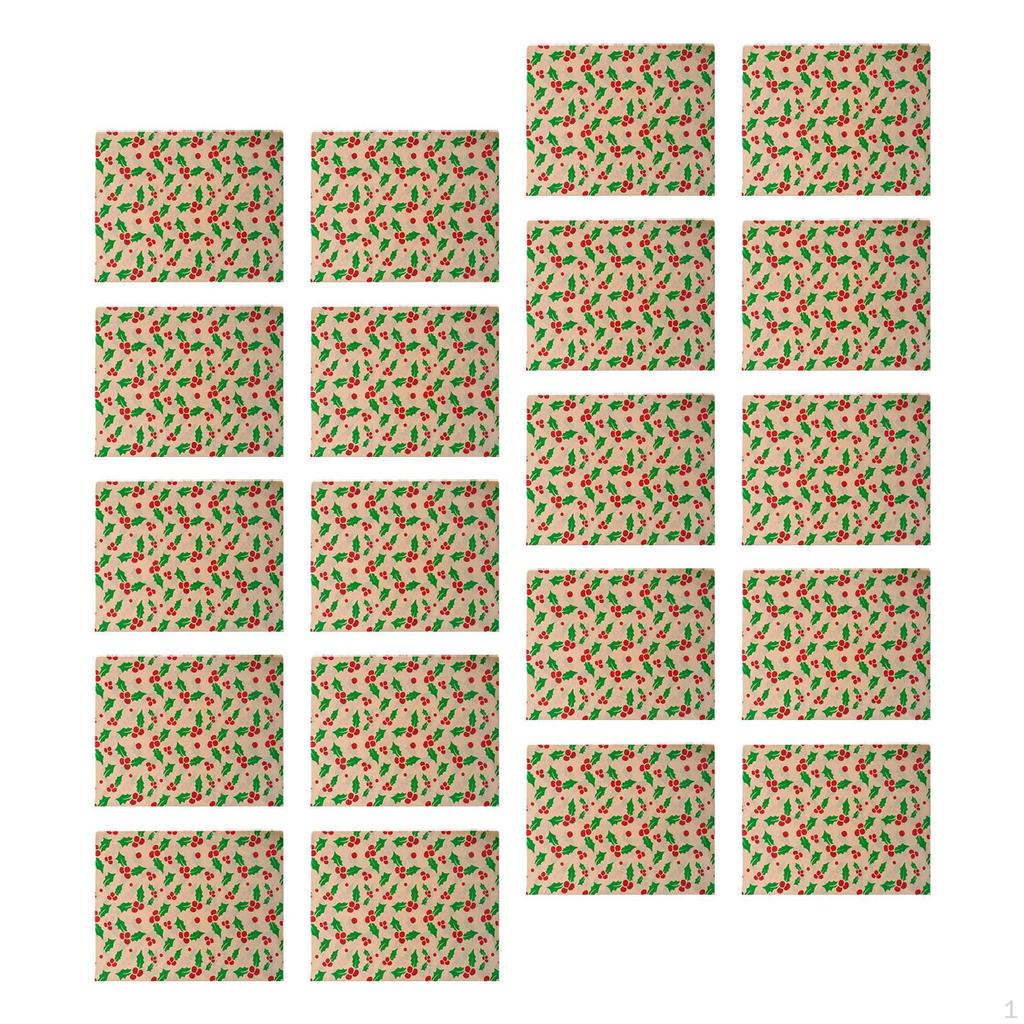 20 Pack Christmas Gift Wrap Paper for Boxes And Bouquets