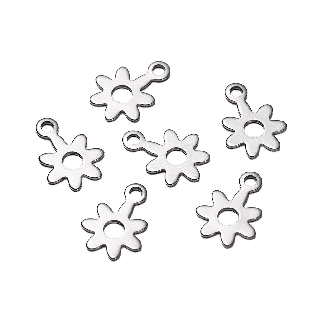 30Pcs Mirror Polished Stainless Steel Charms Geometry Cross Shape Blank Pendants for DIY Bracelet Jewelry Making Accessories