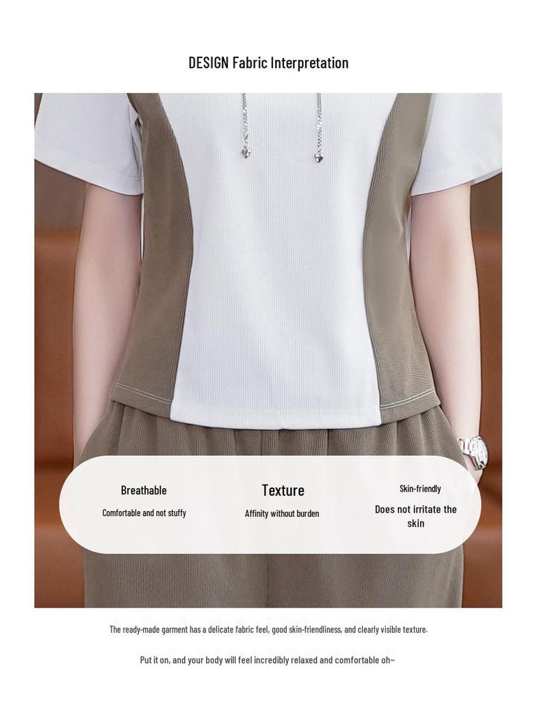 2024 Summer Women's Stylish Slimming Plus Size Two-Piece Set