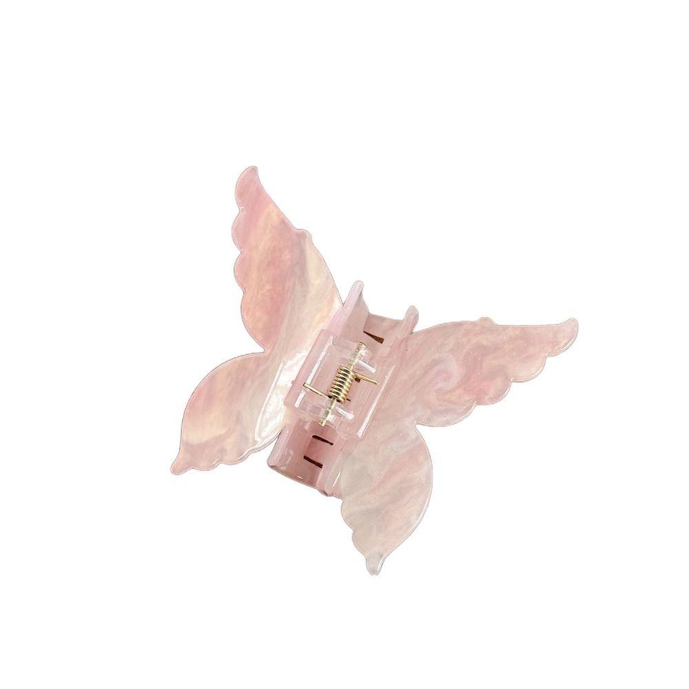 Color Changing Acetate Butterfly Hair Claw Colorful Large Shark Clip Butterfly Hair Clip  Girl
