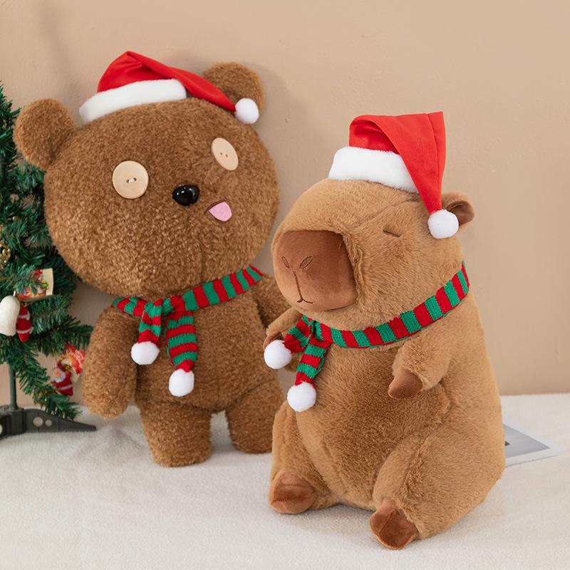 Christmas Capybara Kapibara cute little bear doll teddy bear children's plush toy doll gift