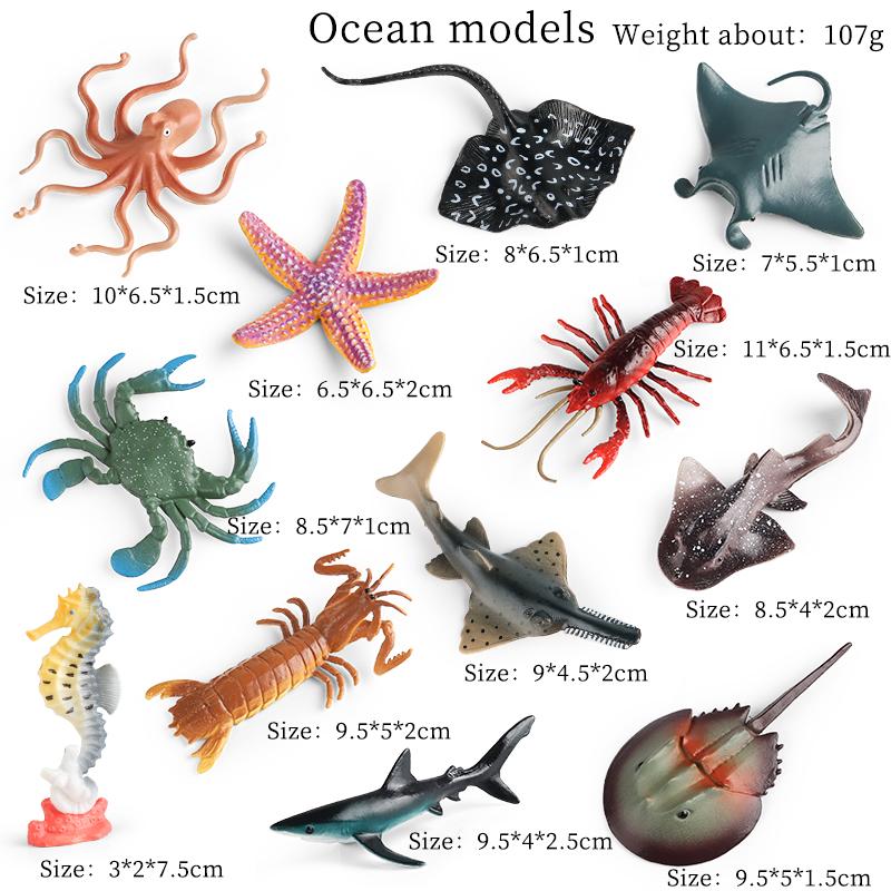 Oenux Montessori Toy Wild Farm Dinosaur Ocean Cat Animals Model Action Figure Zoo Figurines Cute Miniature Education Kid Gift