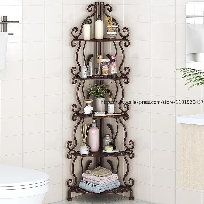 Bathroom Storage Rack Bathroom Three-corner Floor-to-ceiling Toilet Toilet Storage Rack Toilet Corner Storage