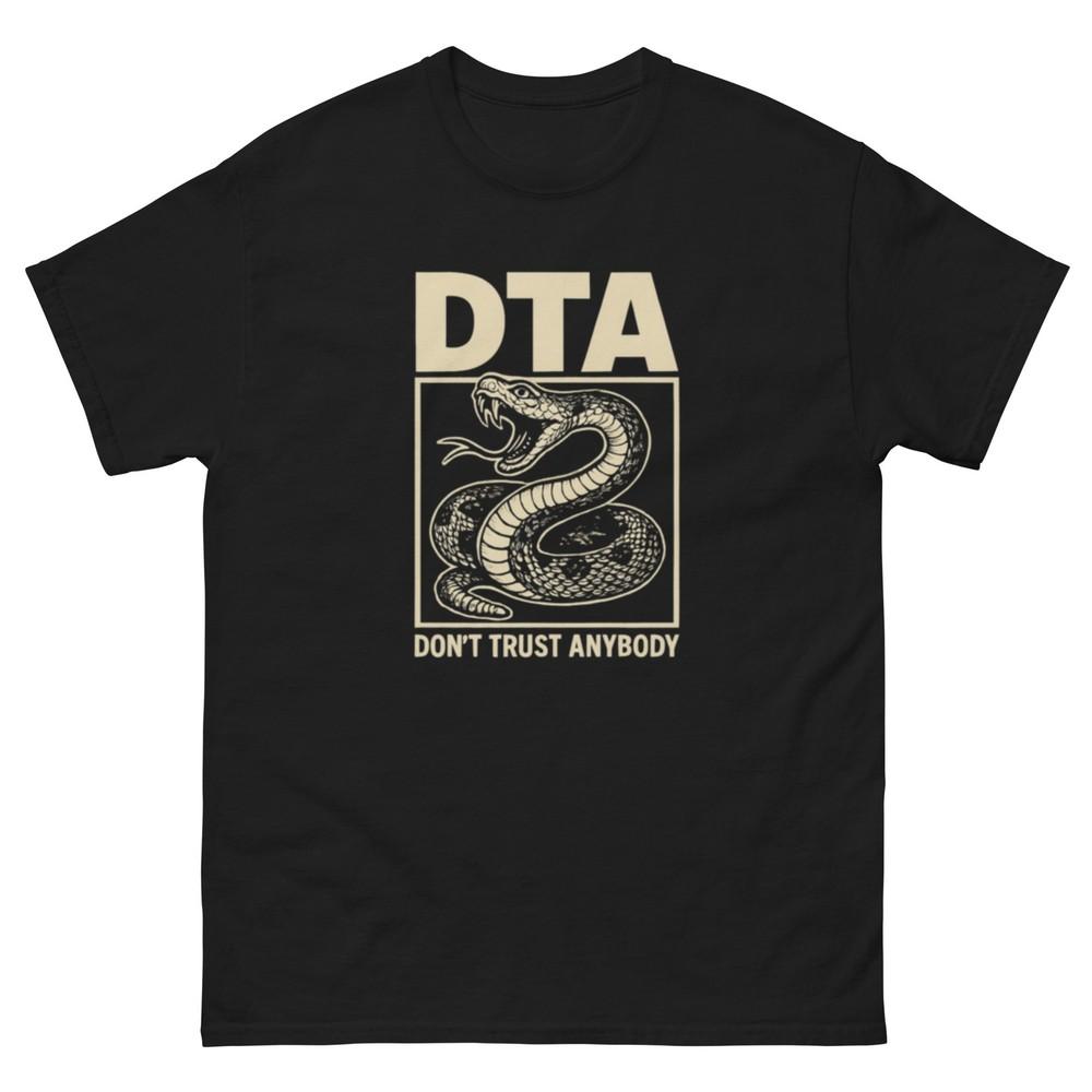 

DTA Don t Trust Anybody Unisex Heavy Cotton Tee shirt, Texas Rattlesnake Tee XL