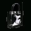 10pcs Clear Plastic Gift Bags with Handle Clear Goodie Bag for Christmas Wedding Birthday Baby Shower Party Favors Gift Tote Bag