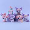 6Pcs-Set Sanrio Anime Figure Pajamas Sweetheart Cute And Charming Kuromi My Melody Doll action Adorable Decoration Playthings Designed For children