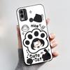 Coque Pour Nokia C22 Étui Pour Nokia C32 Coque de Téléphone Arrière Silicone Souple Noir TPU Esthétique Mignon Chat Astronaute Coque Bumper