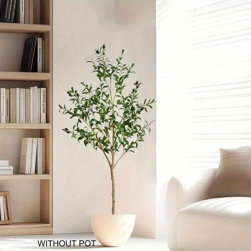 Kunstmatige Olijfboom | Binnen/Buiten Plastic Decoratie voor Woonkamer, Thuiskantoor, Tuin | Nieuw Huiswarmingcadeau Moderne Stijl Olijfdecor