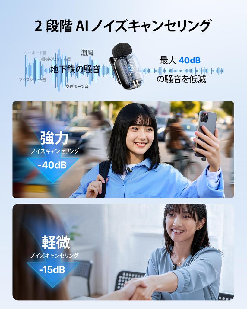 BOYA Mini 2 Wireless 5g Lavalier Compatible with iPhone Android Noise App 100m Transmission 30 Hours of Continuous Compatible with Video Live and