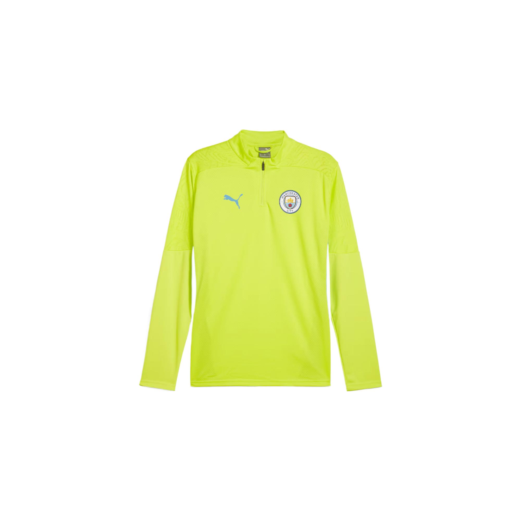 

Puma Quarter-Zip Logo Comfortable Breathable Training Long Sleeve Football Shirt Men tops Yellow 777529-14 L