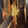 European and American Style Solid Color Slim-fitting Women's Clothing, Sexy Straps, Pleated Hip Skirt, Swing Neck, Sleeveless Neck Short Dress