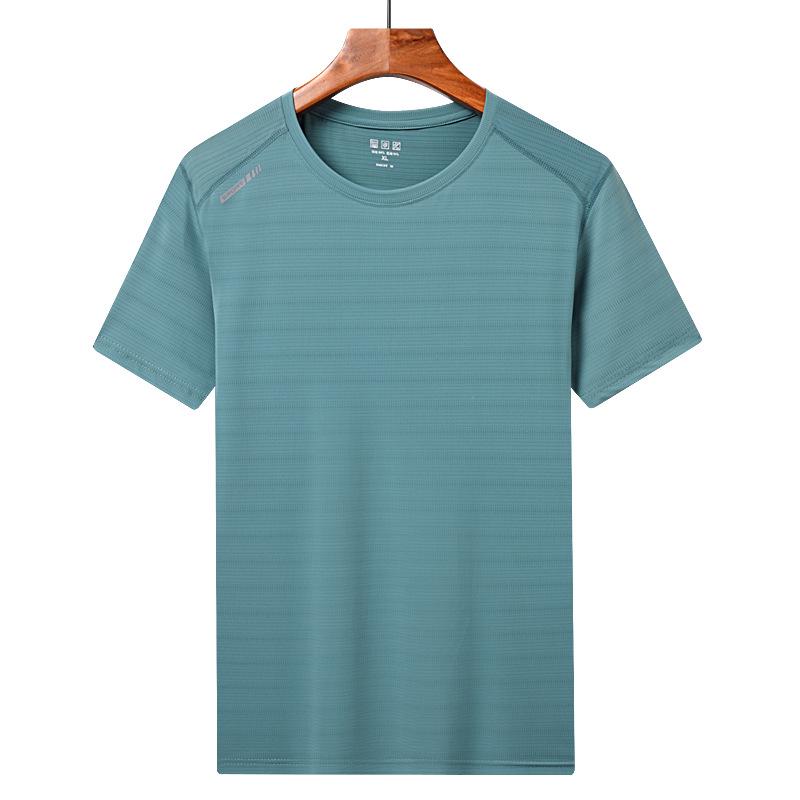 Men's & Women's Ultra-Thin Quick-Dry Ice Silk Short Sleeve Sports T-Shirt - Breathable, Sweat-Absorbent, High Elastic for Outdoor Use