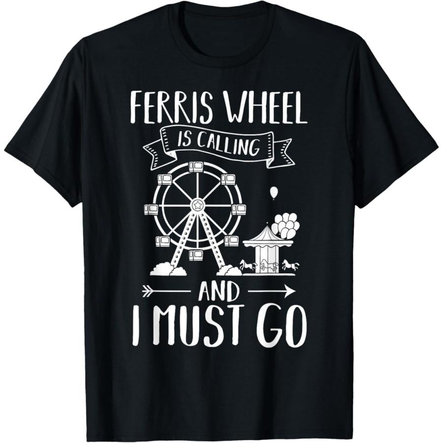 Поездка на колесе обозрения Гигантские колеса обозрения Карнавальная футболка с цитатой(21) S
