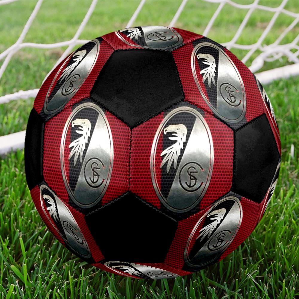 SC Freiburg Indoor Soccer Ball Colorful Machine Stitched PVC Size 5 Team Training Competition Ready Durable High-Bounce Cool Sports Gift