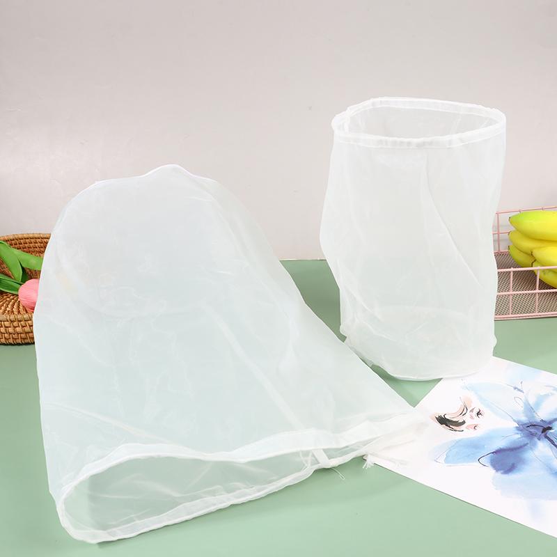 2 Sizes 100 Mesh Beer Nylon Strainer Filter Bag Reusable Mesh Net Strain For Milk Hops Tea Brewing Home Wine Making Bar Tool