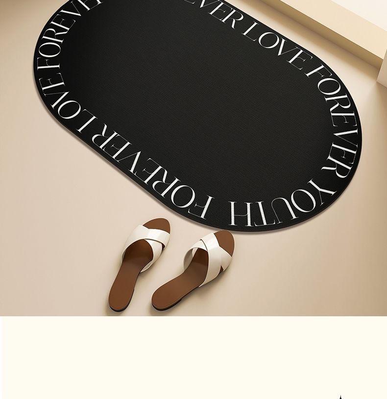 Floor Mat Toilet Water Absorption Quick Drying Foot Mat Diatom Mud Toilet Bathroom Entrance Door Non-slip and Dirt-resistant