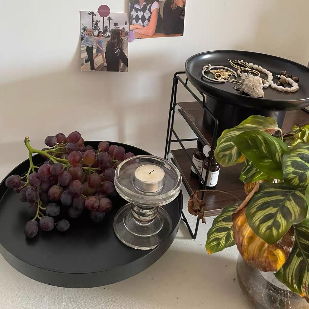 Nordeuropa Metallschale Dekorative Verzierung für Parfüm, Schmuck Armband Ohrringe Aufbewahrungsschale Kerzenhalter