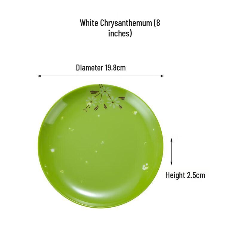

8-inch Thickened Melamine Dinner Plates (Pack of 10)