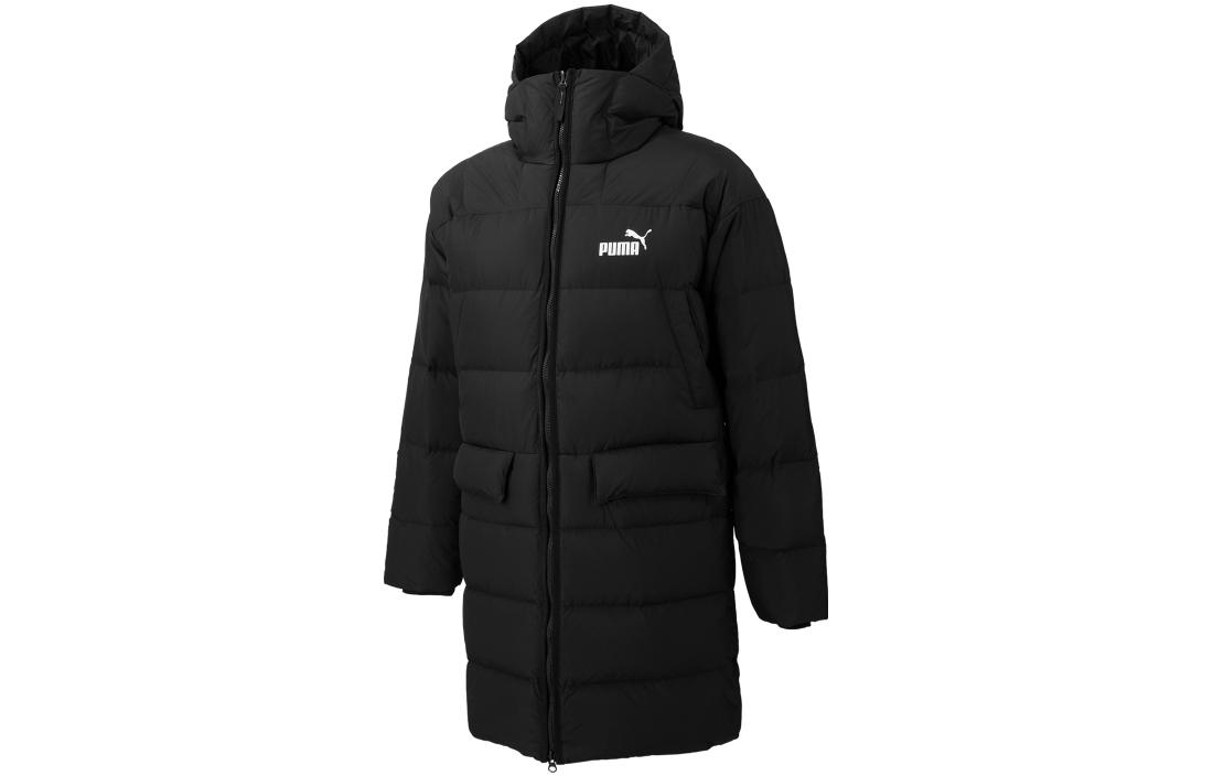 PUMA Down Jackets Men s Black Hooded Moderate Down Coat 672437-01 M