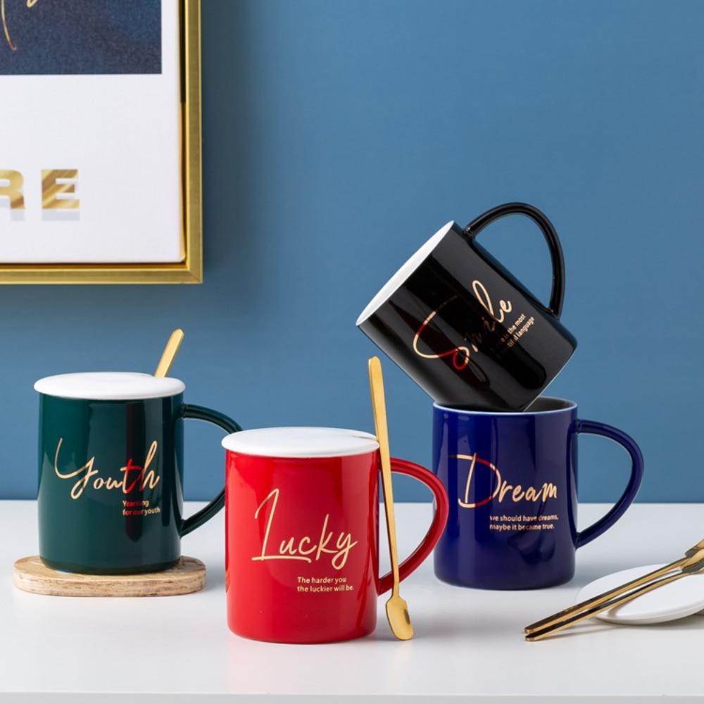 Xingyue Europäischer Ins einfacher geprägter Linien Kaffeetasse Keramiktasse Bürotasse Geschäftsgeschenk