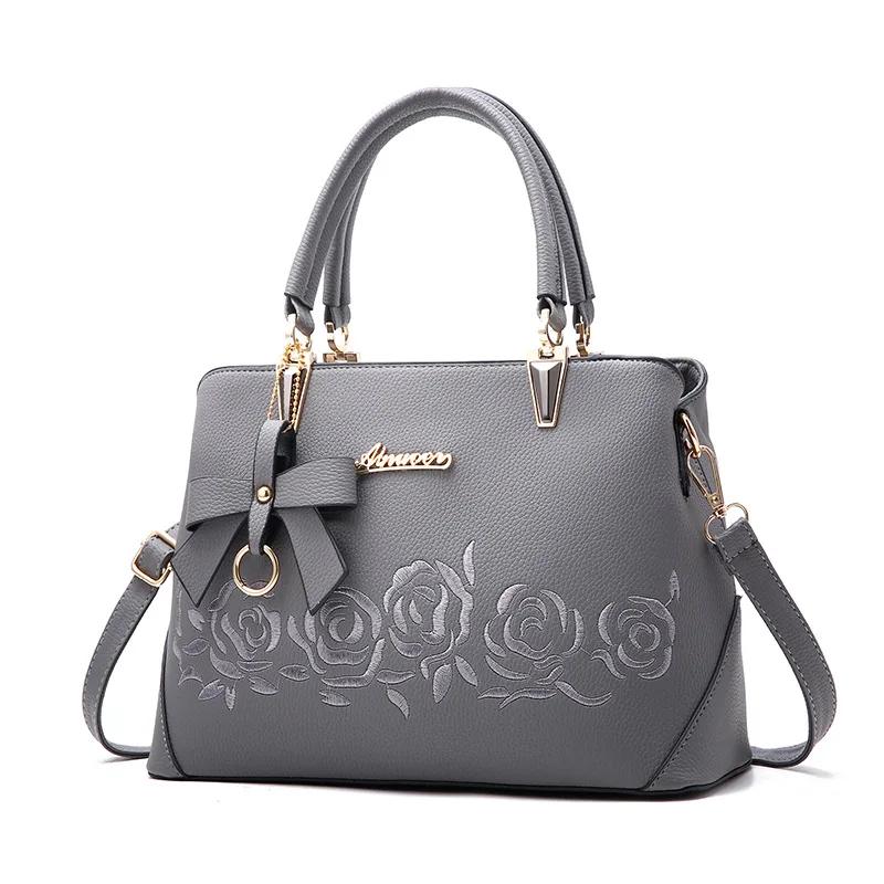 

Mother Bag Luxury Handbags Women Bags Designer Fashi Ladies Embroidered Handbag Wild One-shoulder Messenger Bag 29x14x21cm серый