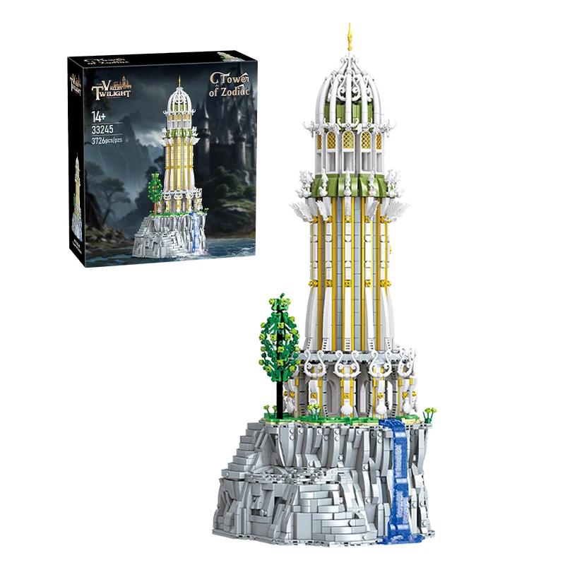 

3726PCS Tower of Miracles Building Blocks European Myth Lighthouse Models Bricks Desktop Decoration Toys For Kids Holiday Gifts