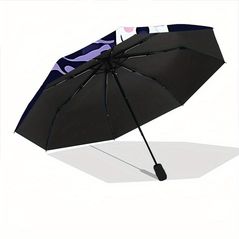 1pc Ghostly Night Automatic Open/Close Umbrella with One Touch Button,, Windproof Design   Lightweight Portable Umbrella for Women & Men6081