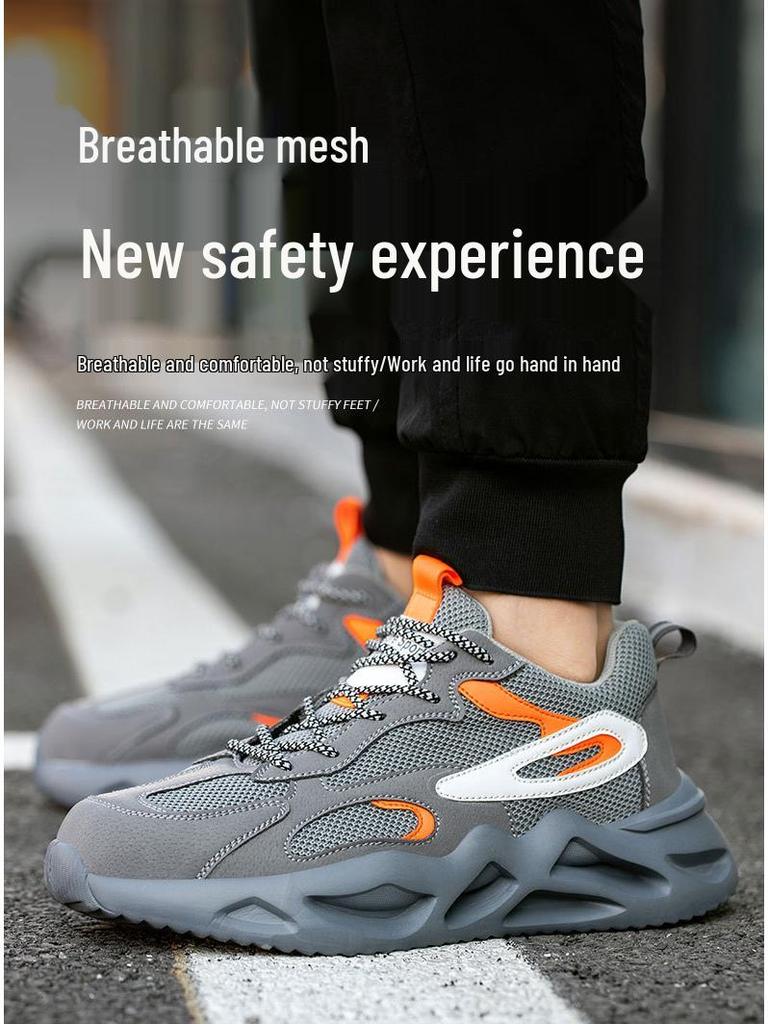 Unisex Summer Steel Toe Work Shoes: Lightweight, Anti-Smash, Anti-Puncture, Wear-Resistant Sole