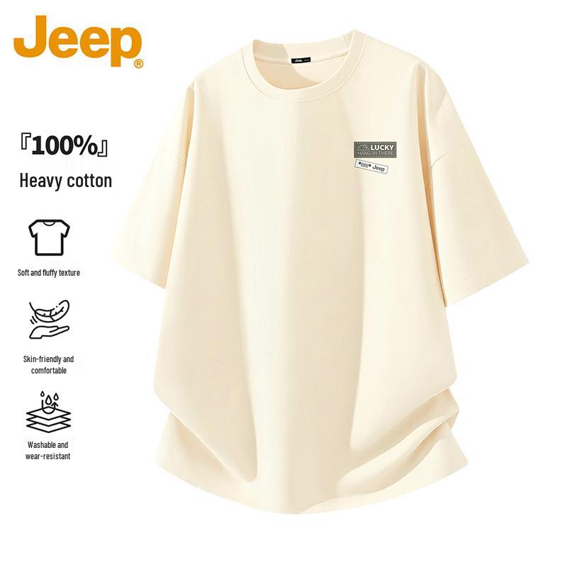 JEEP Men s Heavyweight Pure Cotton Short Sleeve T-Shirt 3XL