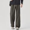 American retro trendy brand lace-up lyocell casual pants men's autumn new loose wide-leg straight trousers