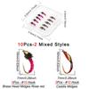 Fly Fishing Flies Bait 6/10Pcs/Set Dry Flies Brass Head Midges Bait&Caddis Midges Bait, for Trout Salmon Pike Fishing Fly Artificial Insect Lures