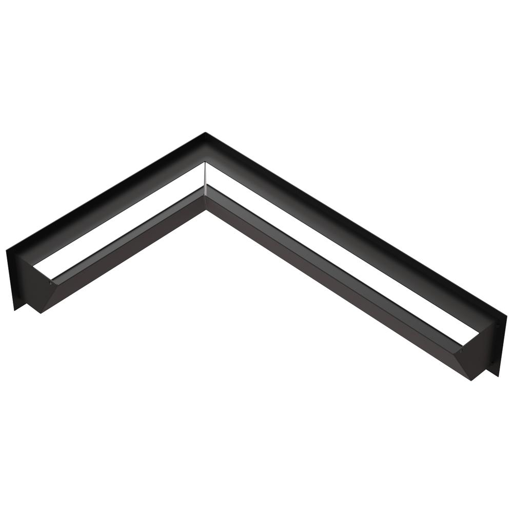 Kryt ventilace LUFT roh vlevo 60x40x12 černý Slim