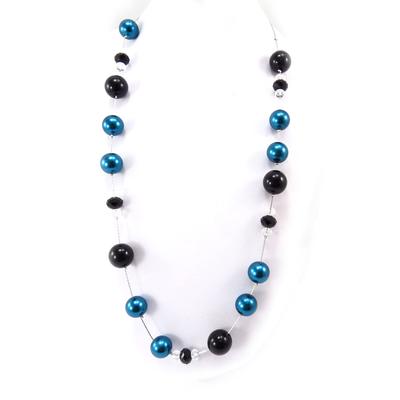 [K3265] - 'Scarlett' blau-schwarze Halskette