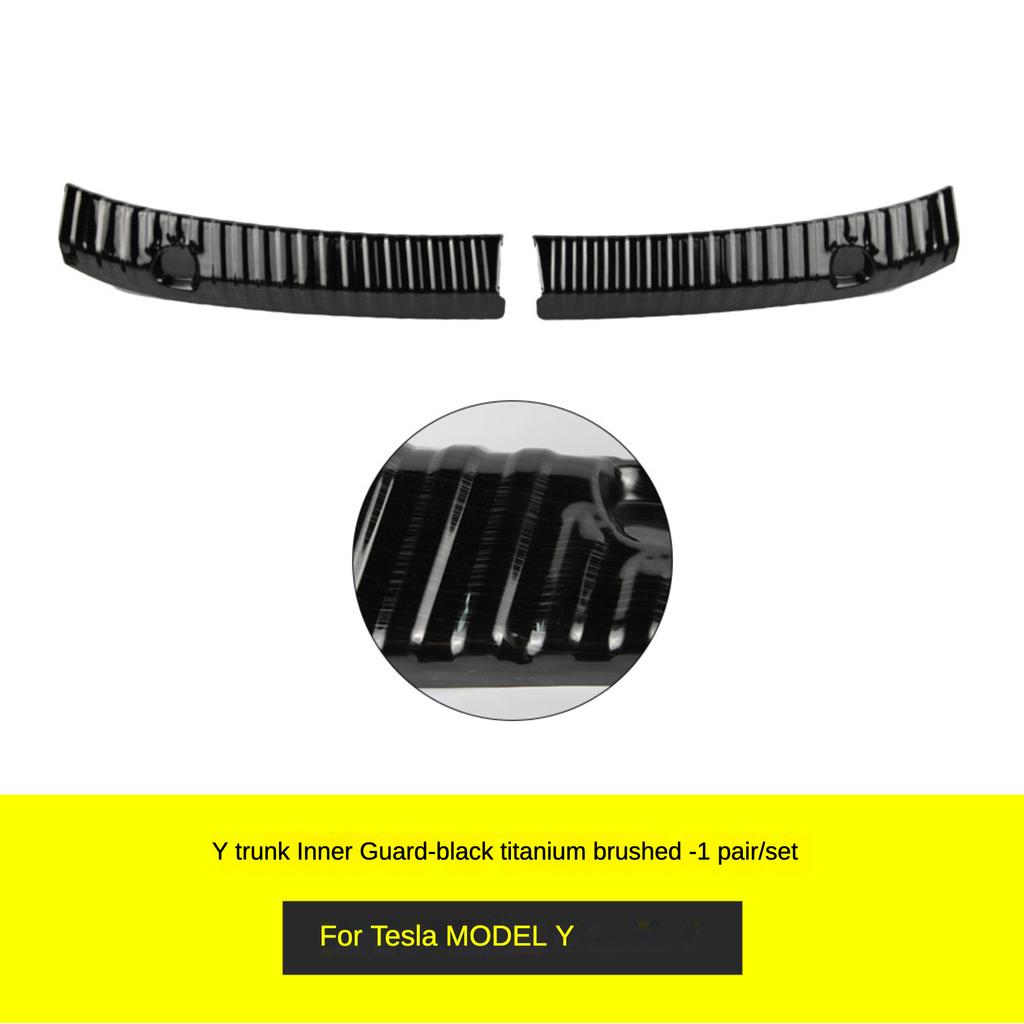 Car Trunk Door Sill Strips Auto Carbon Fiber Rear Bumper Protection Sticker For Tesla Model Y Auto