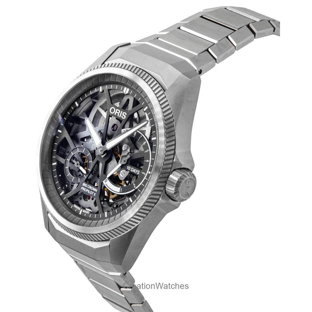 Oris Propilot X Titanium Grey Skeleton Dial Automatic 01-115-7759-7153-Set7-22-01TLC 100M Men's Watch