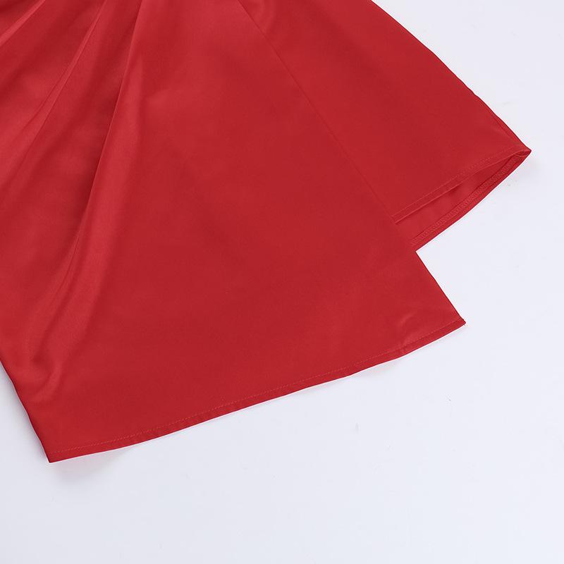 Fall Women's Dress Socialite Style Sexy Slim-fit Satin Top Top Buttock Short Dress