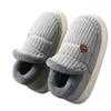 Men's and Women's Thick-Soled Warm Indoor Slippers with Plush Lining for Autumn and Winter