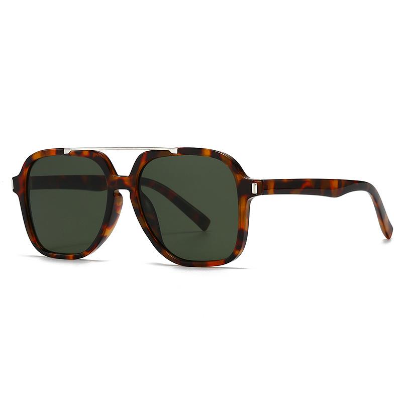 New Retro Tortoise Shell Square Sunglasses Women Men UV400 Luxury Brand Design Trendy Casual Sun Glasses