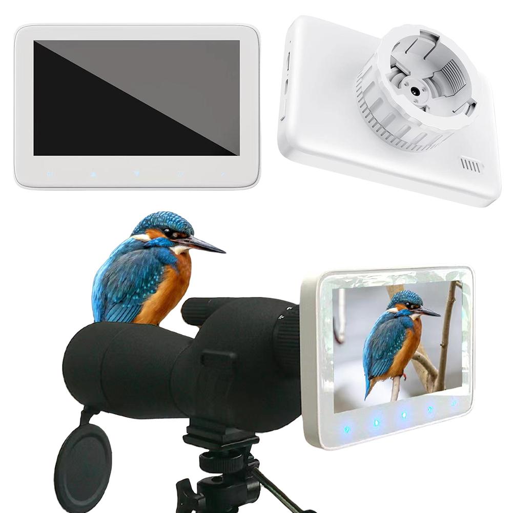 HD Electronic Eyepiece Camera 5-Inch Screen 5X Digital Zoom Telescope Electronic Eyepiece for Bird-Watching Lunar Astronomy