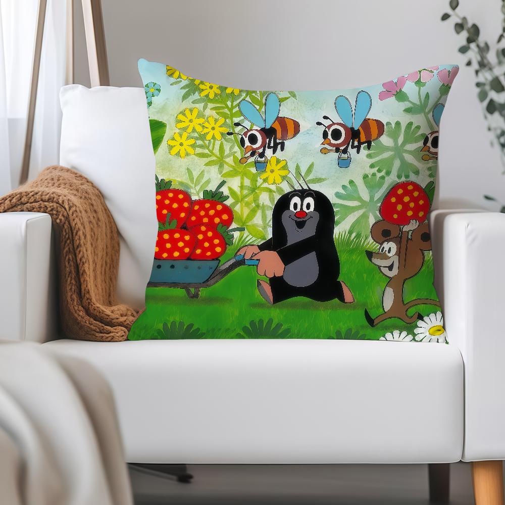 Cute The Little Mole Art Pillow Case Applicable Space For Guest Rooms Interiors Cars Office House Decoration