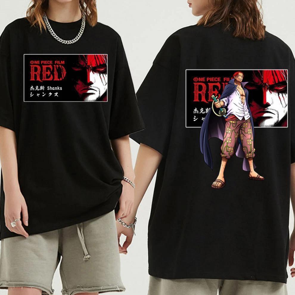 One Piece Shanks Cosplay Anime Manga Sports T-Shirt Tee Black Polyester S