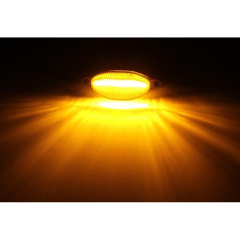 Clear Lens Amber Full LED Front Fender Flare Side Markers For 10-14 Ford Raptor