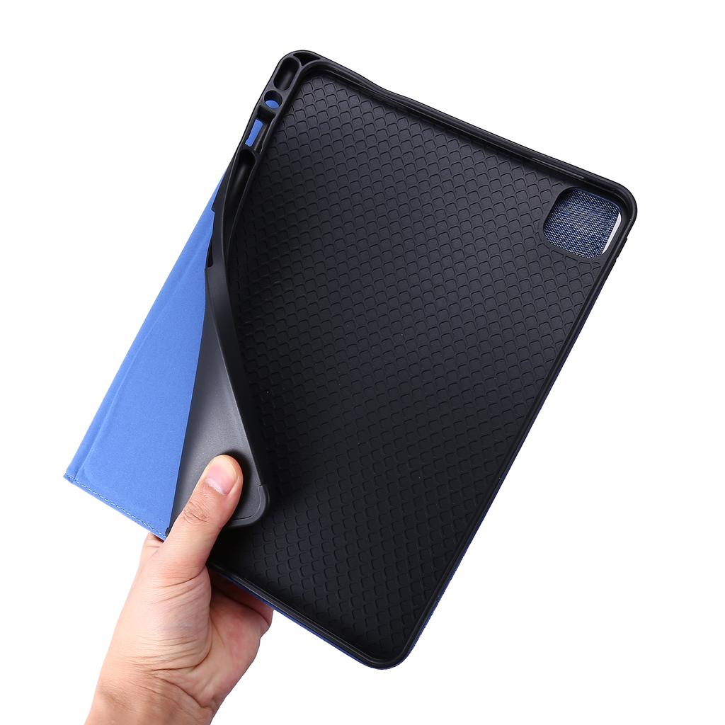 For iPad Air 11 (2025)/(2024) Case Card Holder Pen Slot Leather Tablet Cover Cloth Texture